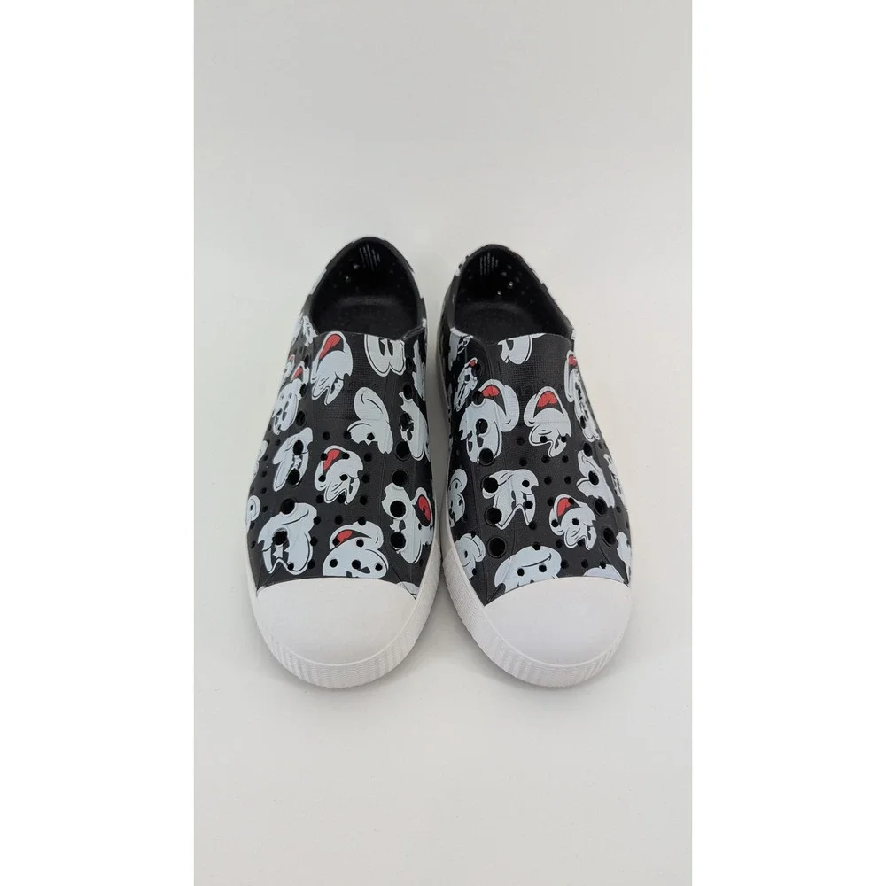 Native Shoes Jefferson Disney Mickey Mouse Black White Slip On Sneakers M3 W5